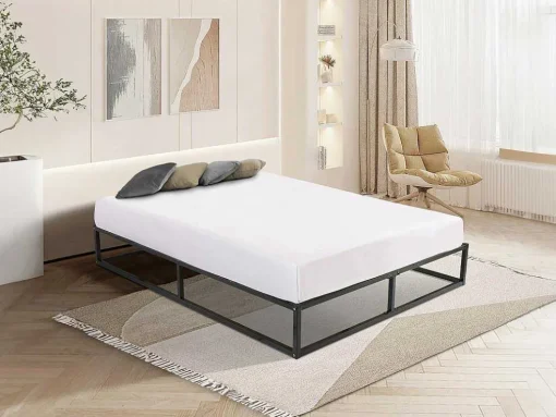 Bedbodem Met Latten Van Metaal 140 X 190 Cm - 2 X 19 Latten - Zwart - Rammus Van Ysmee