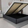 Bedbodem Met Opbergruimte 140 X 190 Cm Van Grijs Velours - Sethi Van Dreamea
