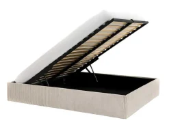 Bedbodem Met Opbergruimte 140 X 190 Cm Van Beige Ribfluweel - Pontos Van Ysmee