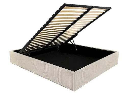 Bedbodem Met Opbergruimte 140 X 190 Cm Van Beige Ribfluweel - Pontos Van Ysmee