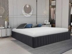 Bedbodem Met Opbergruimte 160 X 200 Cm Van Grijs Velours - Sethi Van Dreamea