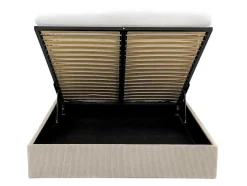 Bedbodem Met Opbergruimte 140 X 190 Cm Van Beige Ribfluweel - Pontos Van Ysmee