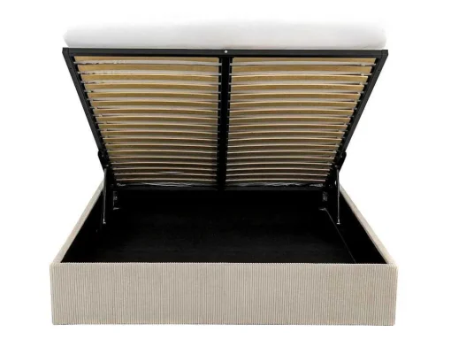 Bedbodem Met Opbergruimte 140 X 190 Cm Van Beige Ribfluweel - Pontos Van Ysmee
