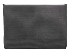 Bedhoofd 180 Cm - Ribfluweel - Antraciet Grijs - Ambrilia