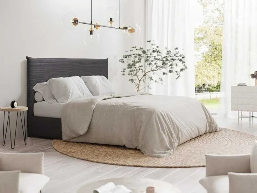 Bedhoofdeinde 160 Cm - Corduroy Fluweel - Antraciet Grijs - Ambrilia