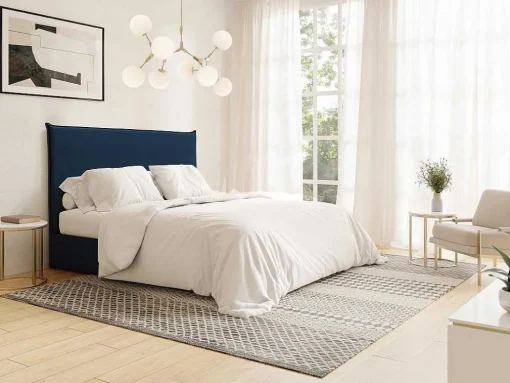Bedhoofdeinde 180 Cm - Fluweel - Nachtblauw - Ambrilia