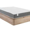 Bedset 160 X 200 Cm - Bedbodem Met Lichte Houtlook En Opbergruimte + Matras In Schuim Met Hoge Dichtheid - Heaven Van Dreamea Play