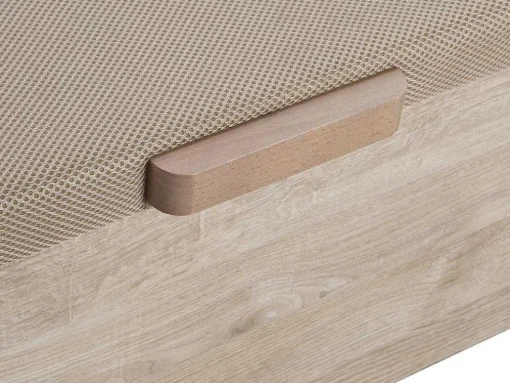 Bedset 140 X 190 Cm - Bedbodem Met Lichte Houtlook En Opbergruimte + Matras In Schuim Met Hoge Dichtheid - Heaven Van Dreamea Play