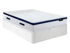 Bedset 180 X 200 Cm - Witte Bedbodem Met Opbergruimte + Matras Met Pocketveren - Marquis Van Dreamea Play