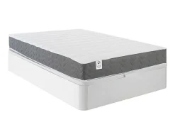Bedset 140 X 190 Cm - Witte Bedbodem Met Opbergruimte + Matras In Schuim Met Hoge Dichtheid - Heaven Van Dreamea Play