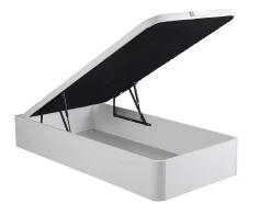 Bedset 90 X 190 Cm - Witte Bedbodem Met Opbergruimte + Matras Met Pocketveren - Prestige Van Ysmee Play