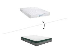 Bedset 140 X 190 Cm - Witte Bedbodem Met Opbergruimte + Matras Met Pocketveren - Prestige Van Ysmee Play