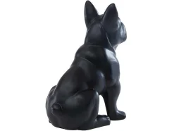 Beeld Van Franse Bulldog - Hars - L. 27 X B. 16 X H. 32 Cm - Mat Zwart - Doggo