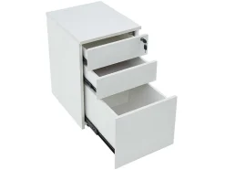 Behuizing Van Een Professioneel Mobiel Bureau - 3 Lades - Met Slot - Wit - Downtown
