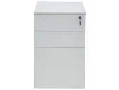 Behuizing Van Een Professioneel Mobiel Bureau - 3 Lades - Met Slot - Wit - Downtown