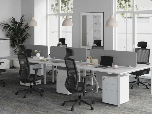 Behuizing Van Een Professioneel Mobiel Bureau - 3 Lades - Met Slot - Wit - Downtown