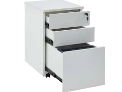 Behuizing Van Een Professioneel Mobiel Bureau - 3 Lades - Met Slot - Wit - Downtown