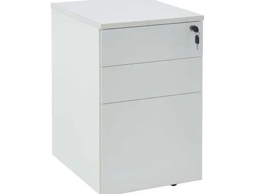 Behuizing Van Een Professioneel Mobiel Bureau - 3 Lades - Met Slot - Wit - Downtown
