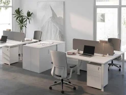 Behuizing Van Een Professioneel Mobiel Bureau - 3 Lades - Met Slot - Wit - Downtown