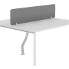 Benchbureau Voor 2 Personen - Wit - L160 Cm - Met Afscheiding - Downtown