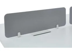 Benchbureau Voor 4 Personen - Wit - L140 Cm - Met Afscheidingen - Downtown