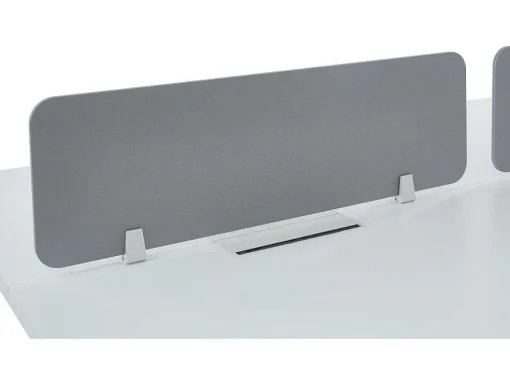Benchbureau Voor 4 Personen - Wit - L140 Cm - Met Afscheidingen - Downtown