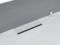 Benchbureau Voor 4 Personen - Wit - L140 Cm - Met Afscheidingen - Downtown