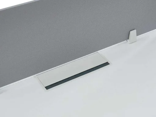 Benchbureau Voor 4 Personen - Wit - L140 Cm - Met Afscheidingen - Downtown