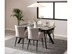 Berry Eetkamertafel 97X160/240Cm Met Extra Plaat Zwart.