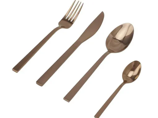 Bestekset 16 Stukken - Inox - Koperkleur - Briljant