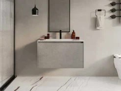 Betongrijs Hangmeubel Onder Wastafel, 80 Cm - Sosthene