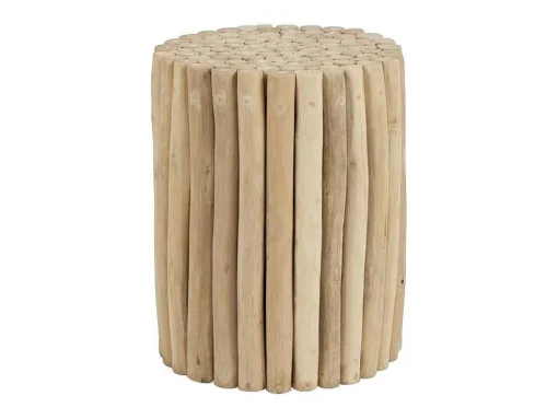 Bijzettafel Van Teakhout - Kleur: Naturel - Lutiana