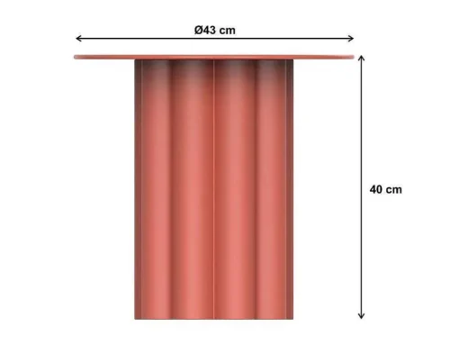 Bijzettafeltje Van Metaal - Terracotta - Gavopi