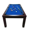 Biljarttafel 7 Voet Blauw Converteerbaar Met Banken Theti