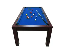 Biljarttafel 7 Voet Blauw Converteerbaar Met Banken Theti