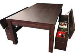 Biljarttafel 7 Voet Blauw Converteerbaar Met Banken Theti