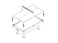 Biljarttafel 7 Voet Multi-Games Met Tennistafel Falcon
