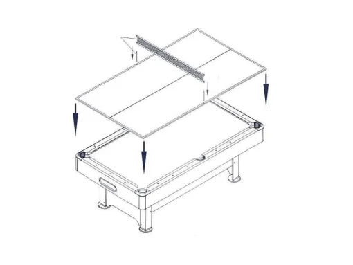 Biljarttafel 7 Voet Multi-Games Met Tennistafel Falcon