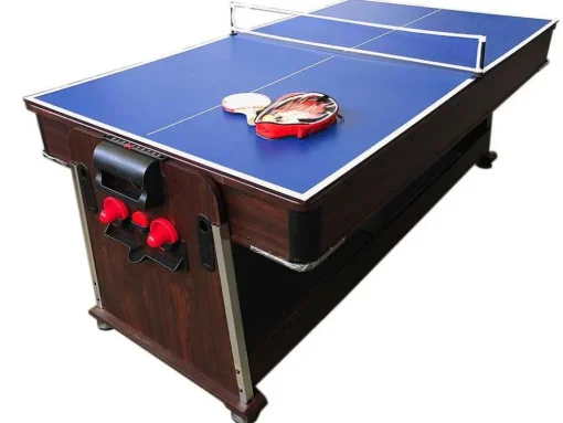 Biljarttafel 7 Voet Multi-Game Blauw Air Hockey + Tennistafel Stark