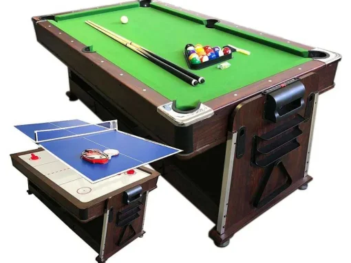 Biljarttafel 7 Voet Multi-Game Groen Air Hockey + Tennistafel Stark