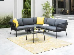 Binnen- Of Buitentapijt Bloemenmotief Curitiba - 150 X 200 Cm - Geel