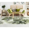 Binnen- Of Buitentapijt Etnische Stijl Bloemenmotief Palmo - 150 X 200 Cm - Groen