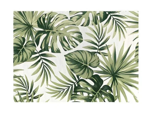 Binnen- Of Buitentapijt Etnische Stijl Bloemenmotief Palmo - 150 X 200 Cm - Groen