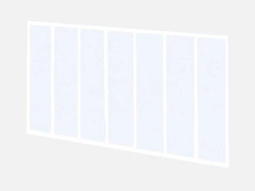 Binnenraam Van Aluminium Met Poedercoating - 210X130 Cm - Wit - Bayview