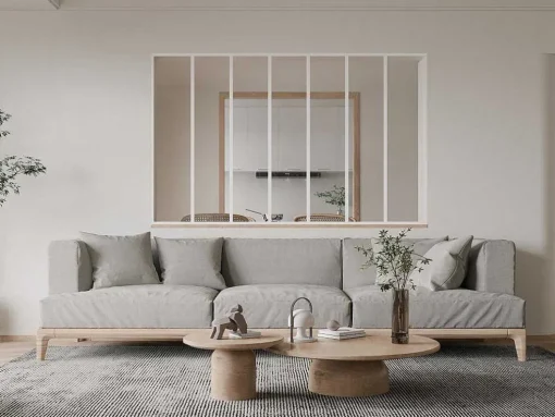 Binnenraam Van Aluminium Met Poedercoating - 210X130 Cm - Wit - Bayview