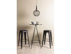 Bistro Barmeubelset Bartafel Zwart En 2 Tempe Barstoelen Zwart.