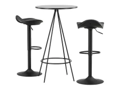Bistro Barmeubelset Bartafel Zwart En 2 Adesto Barstoelen Zwart.