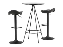 Bistro Barmeubelset Bartafel Zwart En 2 Adesto Barstoelen Zwart.