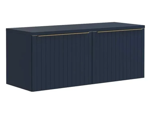 Blauw Hangend Badkamermeubel Met Dubbele Wastafel - 120 Cm - Josepha