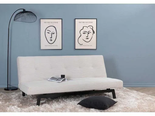 Bodil Slaapbank Fluweel Beige.